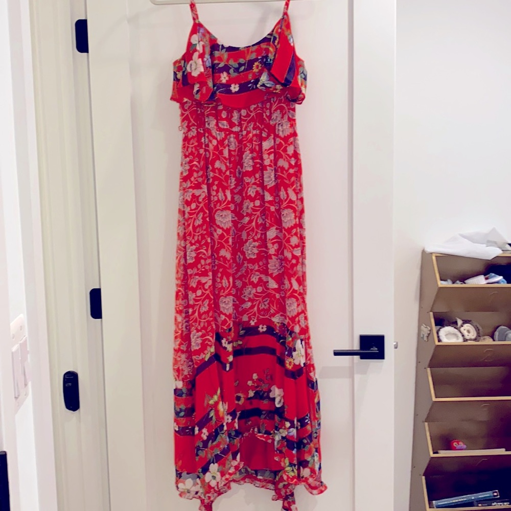 High-low, floral dress